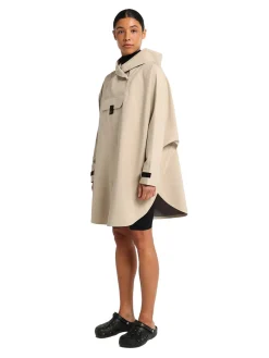 Blæst Bergen Poncho Beige Jakke Beige
