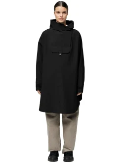 Blæst Bergen Poncho Black Jakke Sort