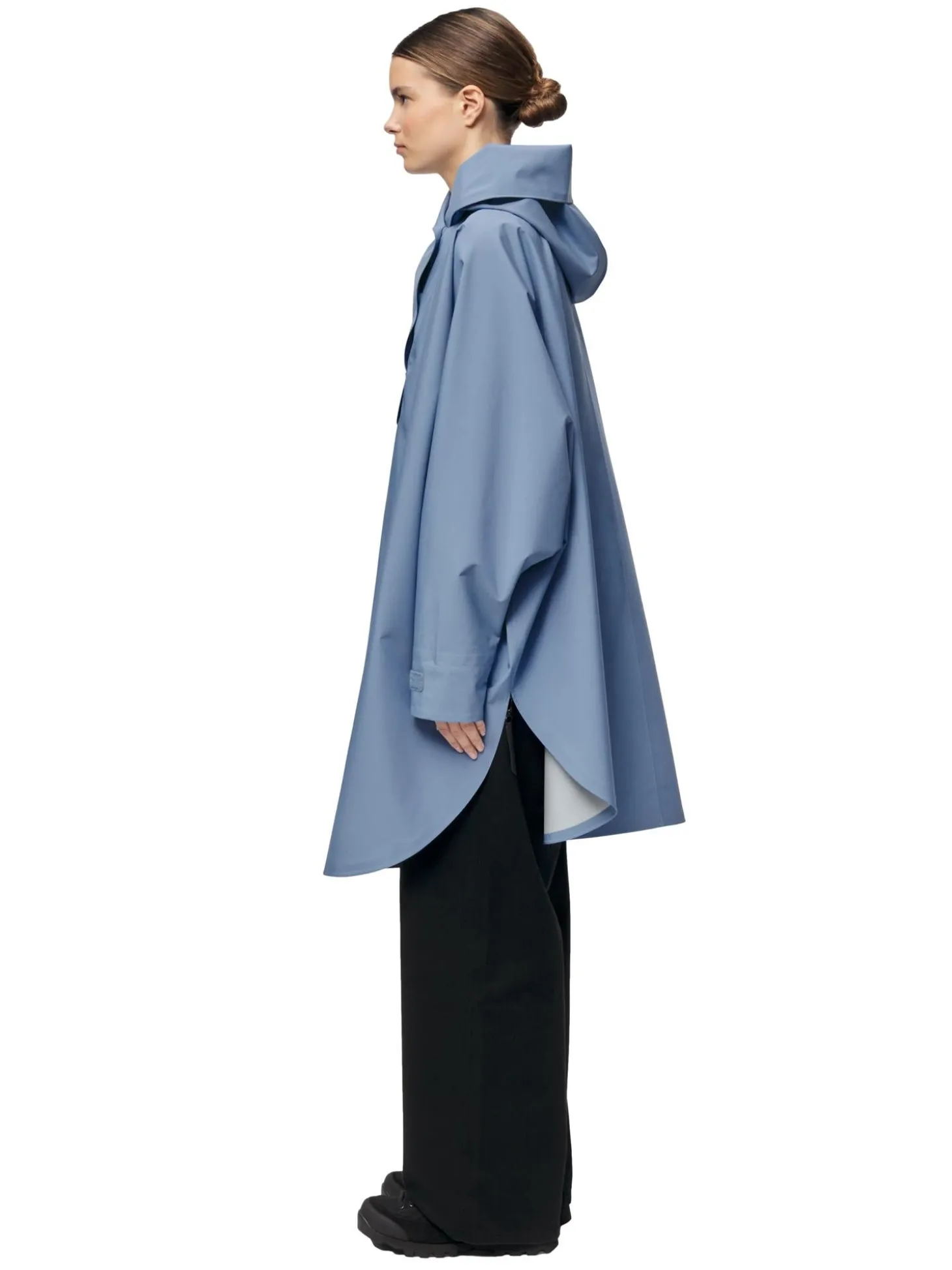 Blæst Bergen Poncho Blue Hour Jakke Lyseblå