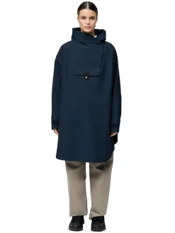 Blæst Bergen Poncho Dark Navy Jakke Mørkeblå