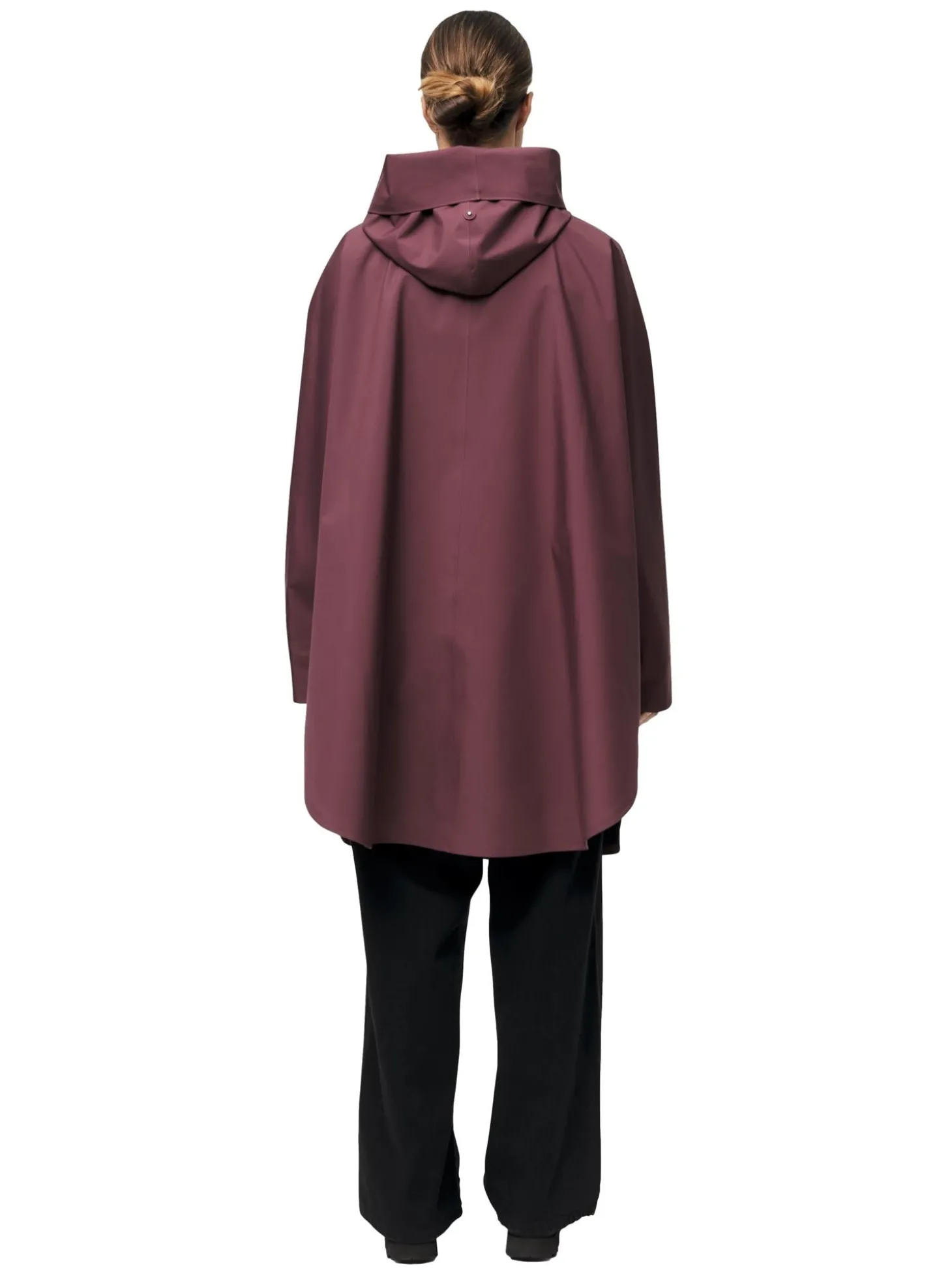 Blæst Bergen Poncho Late Dawn Jakke Vinrød