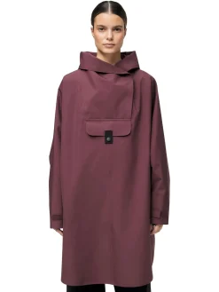 Blæst Bergen Poncho Late Dawn Jakke Vinrød