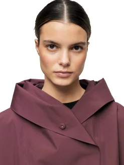 Blæst Bergen Poncho Late Dawn Jakke Vinrød