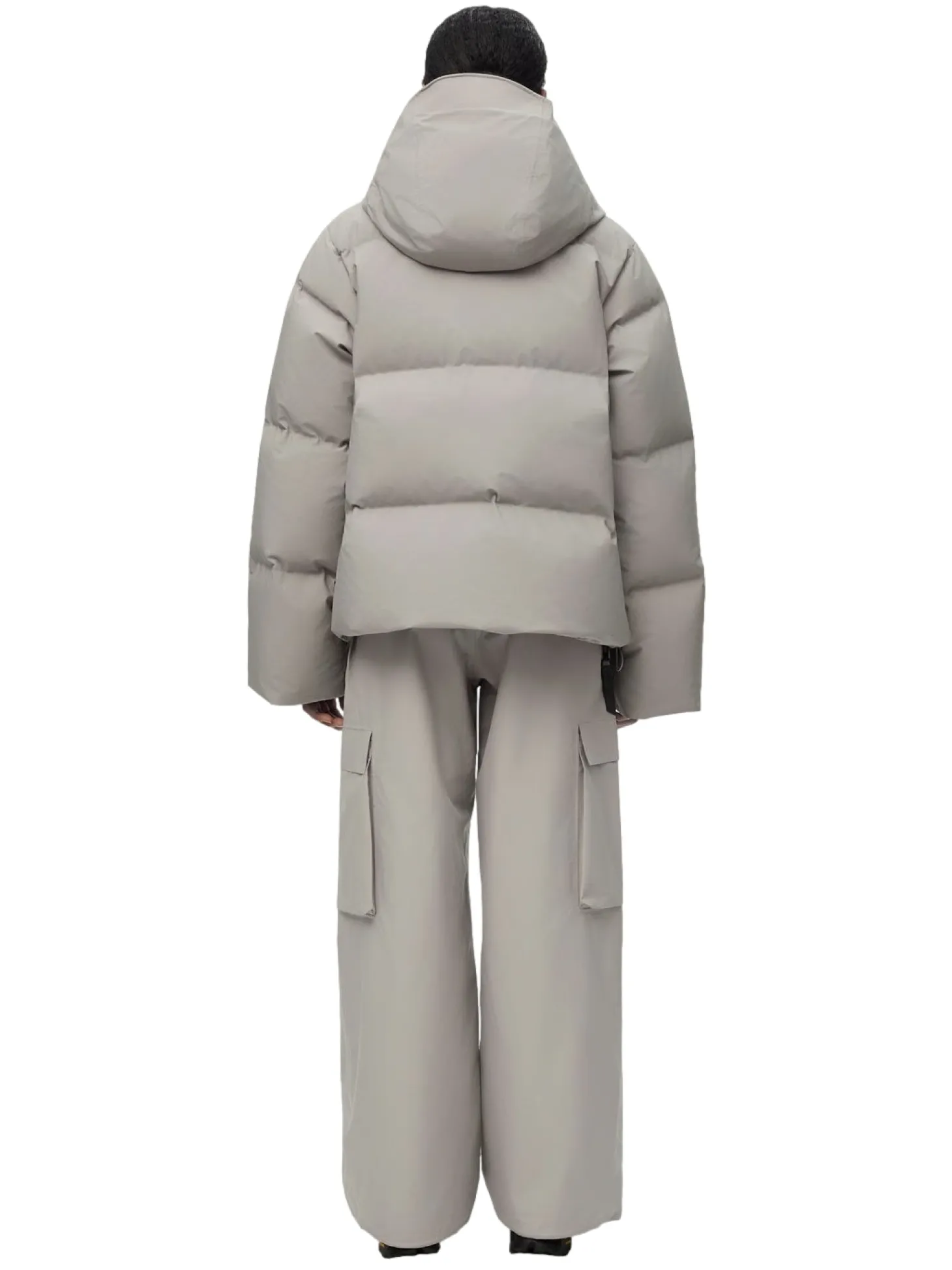 Blæst Selje Down Jacket Low Tide Jakke Beige Grå