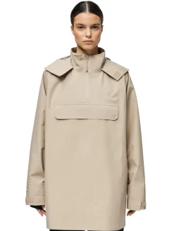 Blæst Voss Poncho Beige Jakke Beige