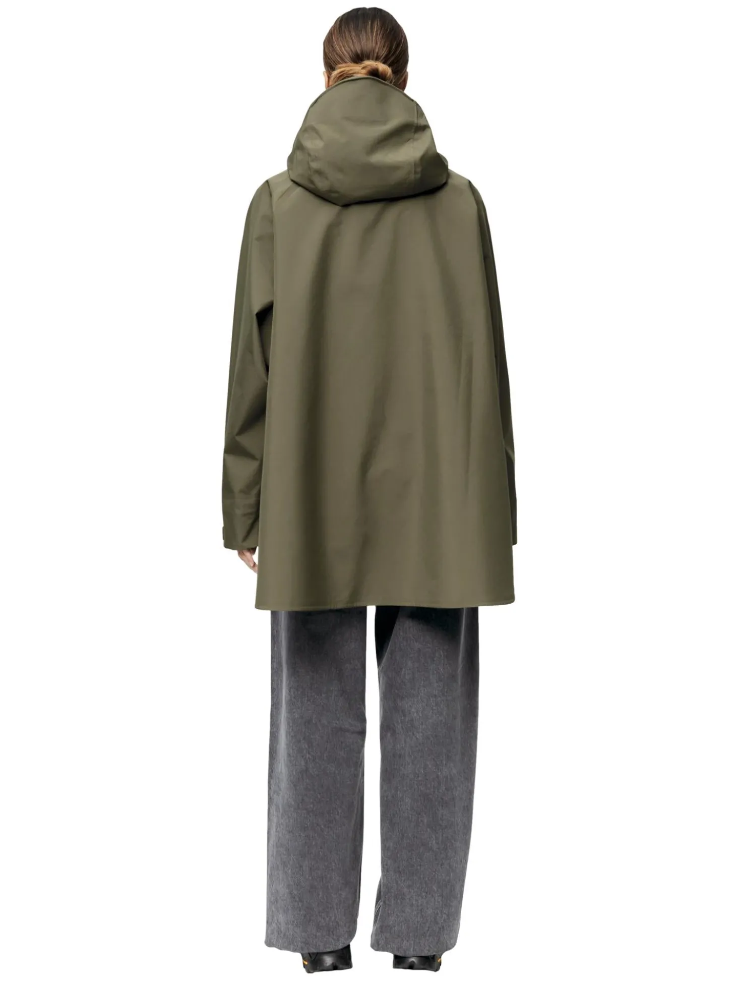 Blæst Voss Poncho Grape Leaf Jakke Oliven