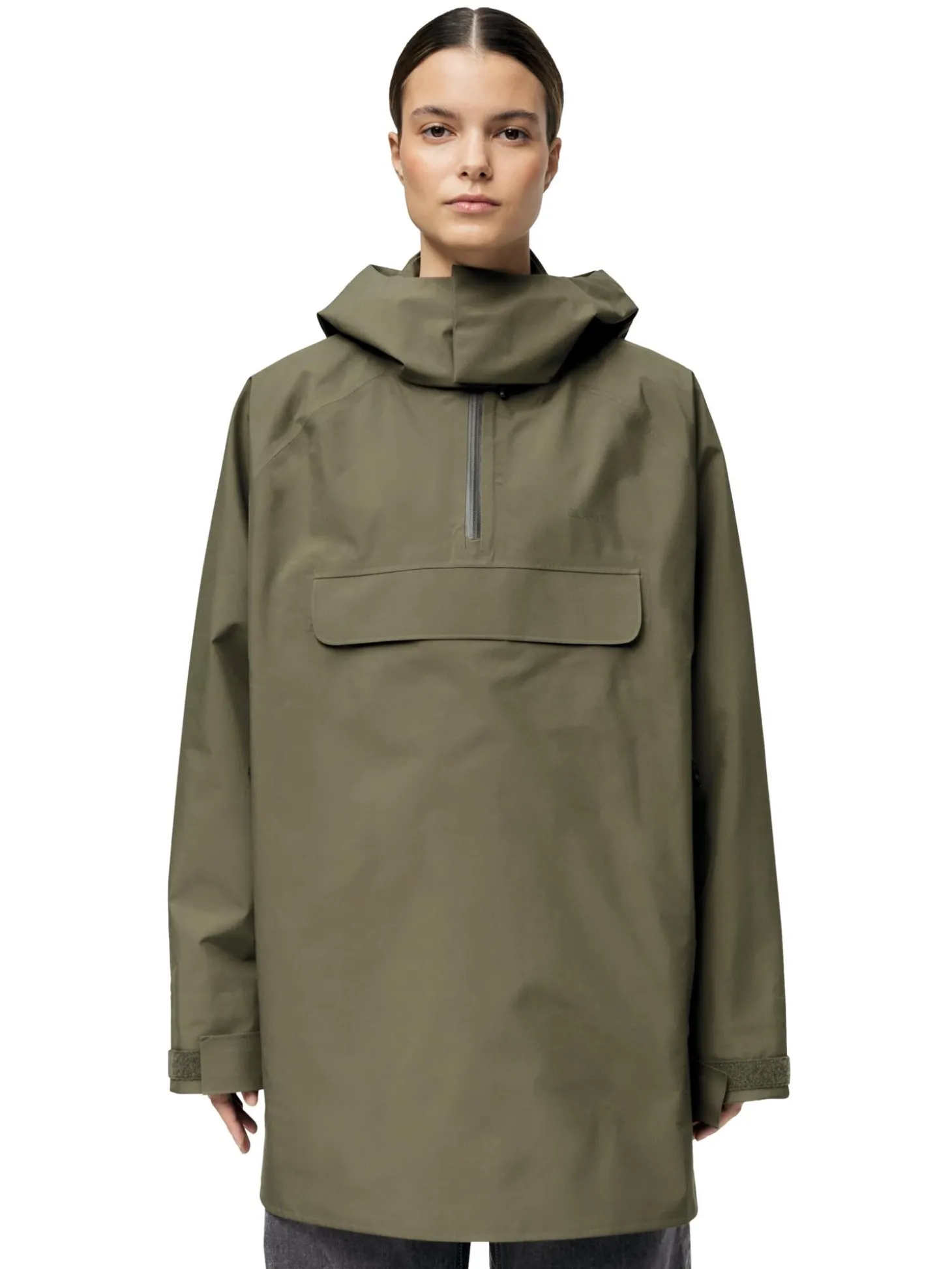 Blæst Voss Poncho Grape Leaf Jakke Oliven