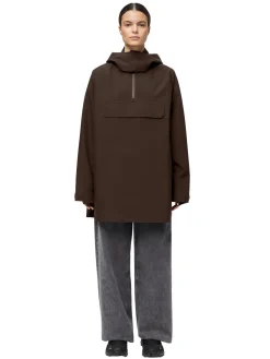 Blæst Voss Poncho Java Jakke Mørkebrun