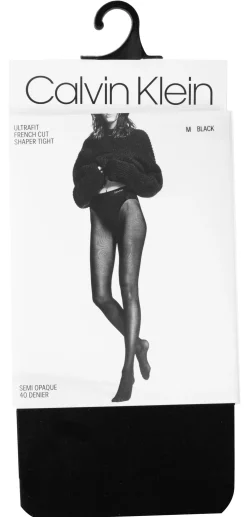 Calvin Klein Underwear CK Ultra Fit French Cut Tights Strømpebukse Sort