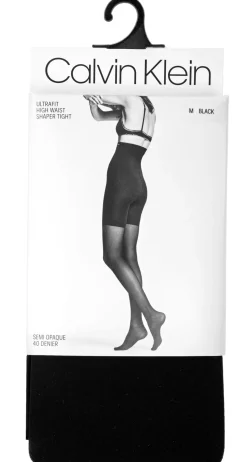 Calvin Klein Underwear CK Ultra Fit High Semi-Opaque 40 den Strømpebukse Sort