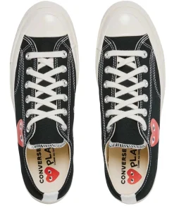 Comme des Garcons Play CT70 Small red heart LOW top Sko Sort