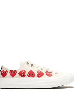 Comme des Garcons Play x Converse CDG Multi LOW Top White Sko Off-White