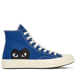 Comme des Garcons Play x Converse CDG BIG HEART HI TOP Blue Sko Blå