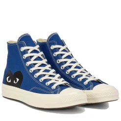 Comme des Garcons Play x Converse CDG BIG HEART HI TOP Blue Sko Blå