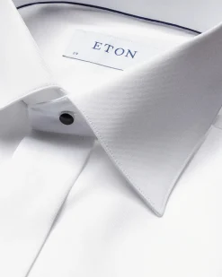 Eton 3000 Slim Evening White Signature Twill Shirt Skjorte Hvit