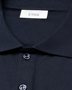 Eton Filo di Scozia Solid Piqué T-shirt Marine