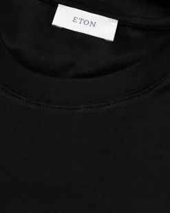 Eton Filo di Scozia T-shirt T-shirt Sort