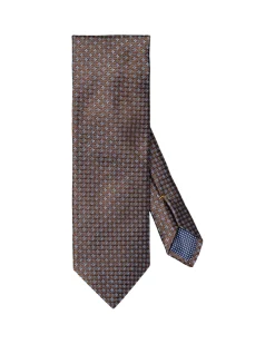 Eton Floral Woven Silk Tie Slips Burgunder Mønster