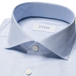 Eton Light Blue Fine Twill Shirt Skjorte Lyseblå