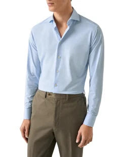 Eton Light Blue Four-Way Stretch Shirt Skjorte Lyseblå