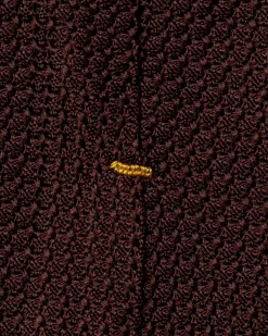 Eton Solid Grenadine Tie Slips Mørkerød