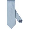 Eton Solid Silk Linen Tie Slips Lyseblå