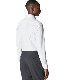 Eton White Four-Way Stretch Shirt Skjorte Hvit