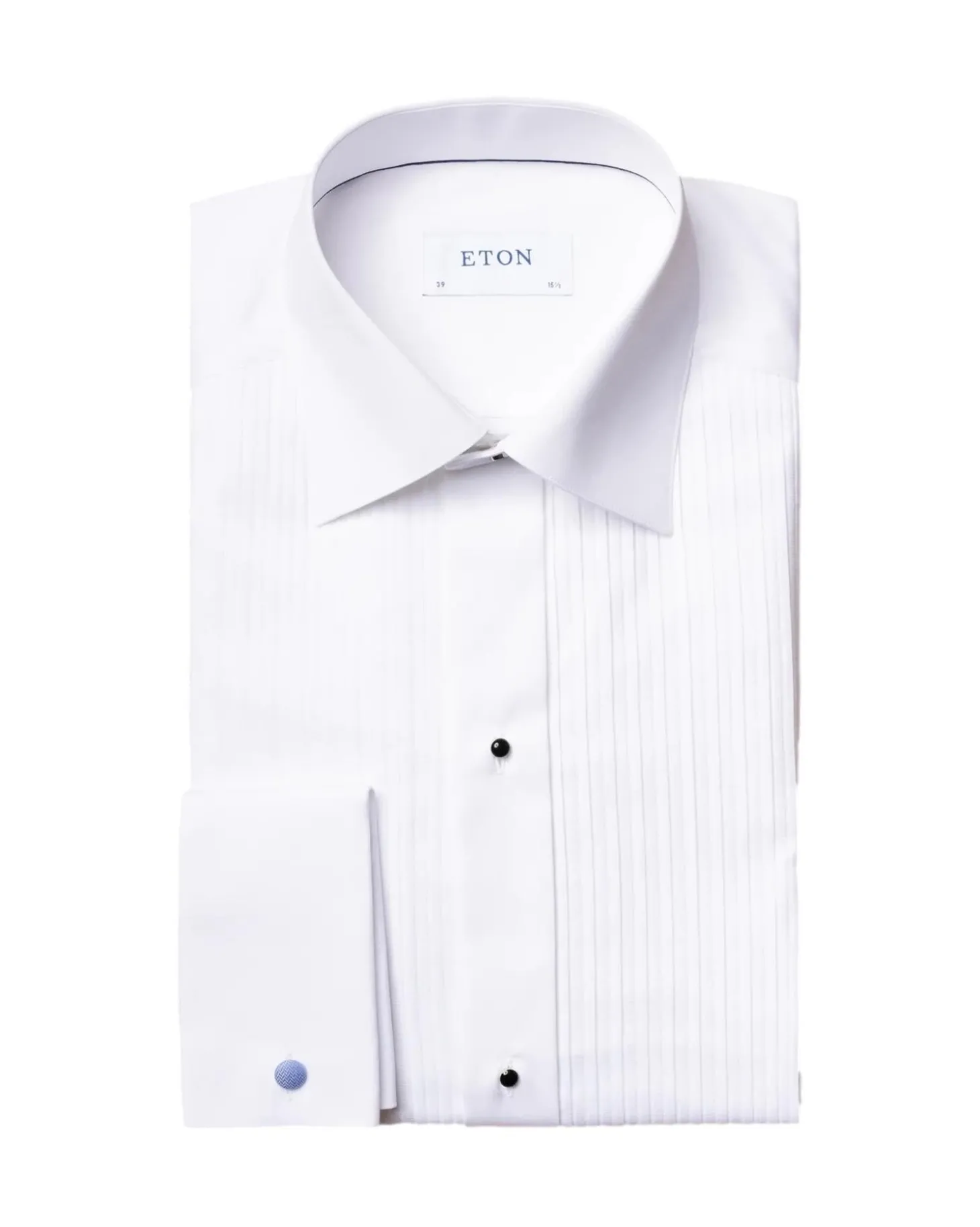 Eton White Plissé Tuxedo Shirt Skjorte Hvit