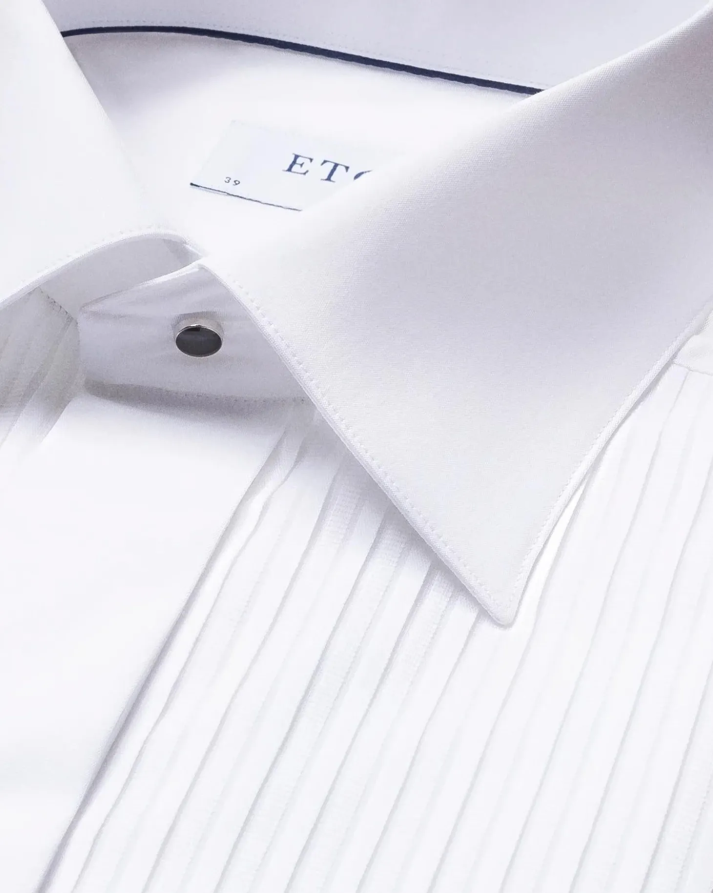 Eton White Plissé Tuxedo Shirt Skjorte Hvit