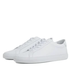 Garment Project Premium Low White Leather Sko Hvit