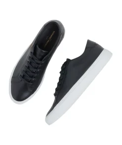 Garment Project Premium Low Black Leather Sko Sort