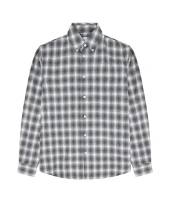Garment Project Relaxed LS Button Down Shirt Skjorte Grå Mønster