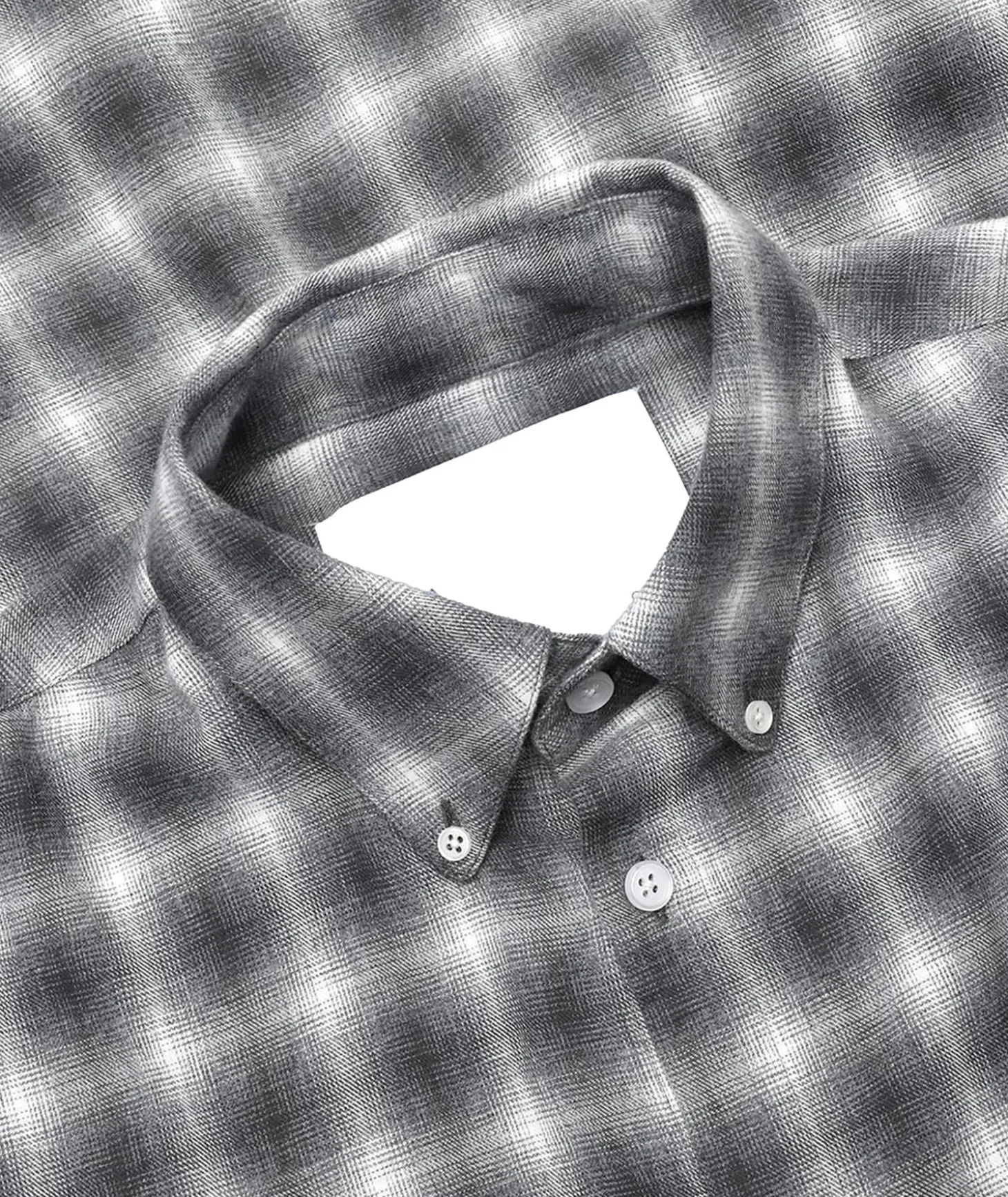 Garment Project Relaxed LS Button Down Shirt Skjorte Grå Mønster