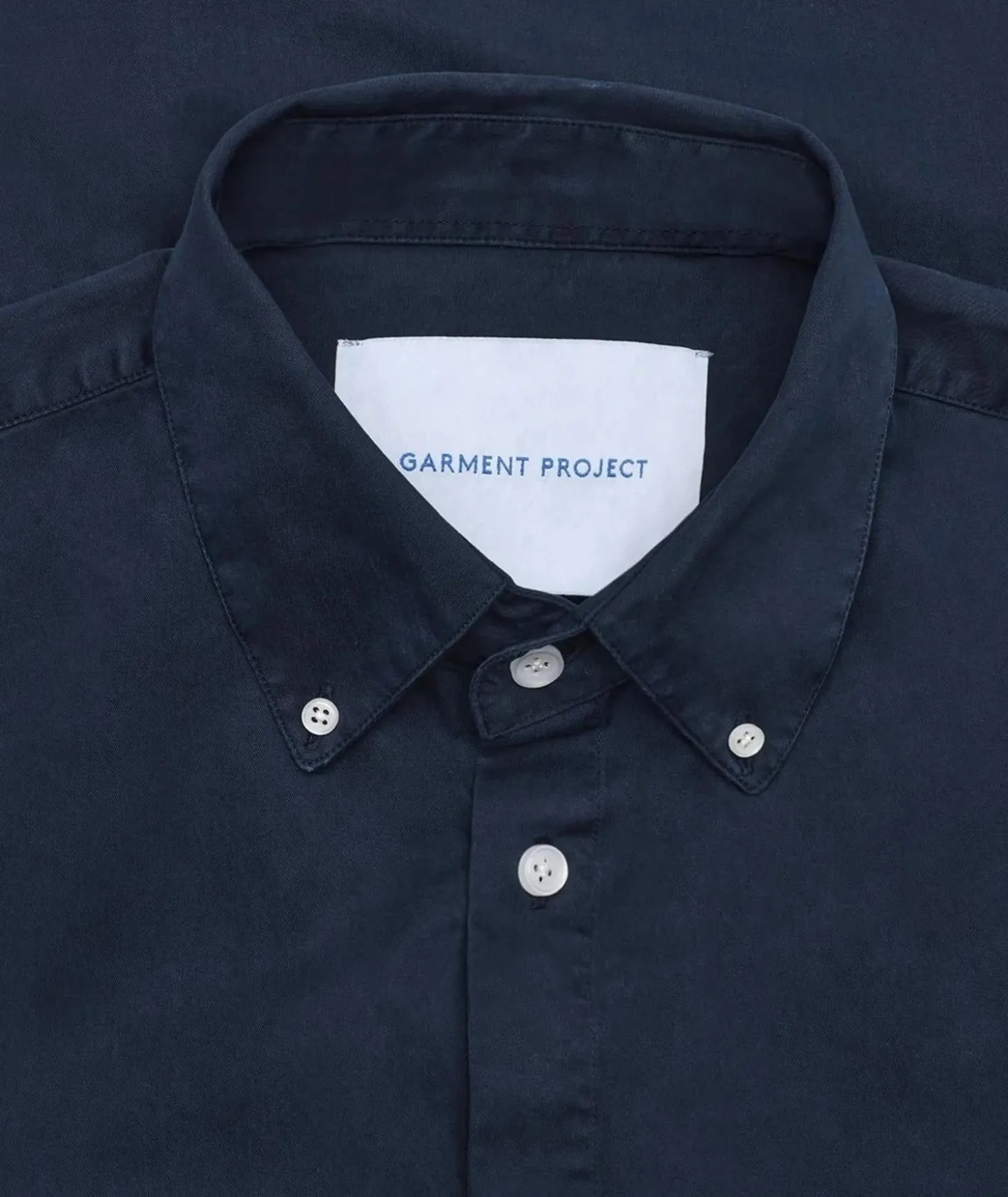 Garment Project Relaxed LS Button Down Shirt Skjorte Navy