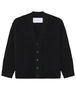 Garment Project Wool Knit Cardigan Genser Sort