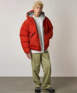 Gramicci Down Puffer Hooded Jacket Jakke Rød