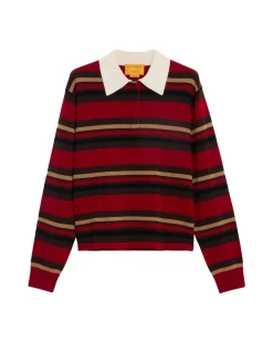 Guest In Residence Cropped Stripe Rugby Genser Rødt Mønster