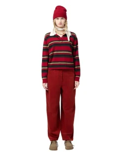 Guest In Residence Cropped Stripe Rugby Genser Rødt Mønster