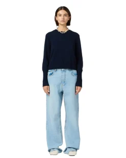 Guest In Residence Shrunken Crew Genser Navy