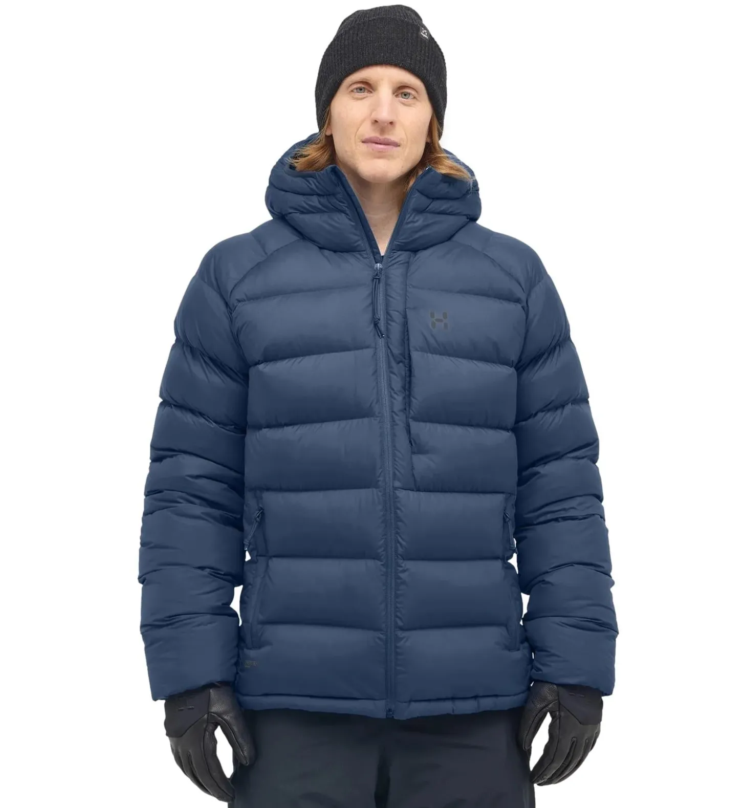 Haglöfs Rosson Down Hood Men Jakke Mørkeblå