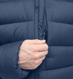 Haglöfs Rosson Down Hood Men Jakke Mørkeblå