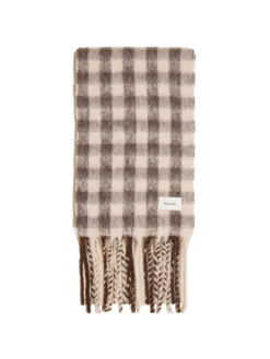 Holzweiler Aster Brown Check Skjerf Brun Mønster