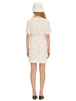 Holzweiler Cari Short Print Dress Kjole Ecru