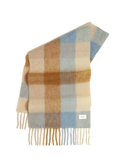 Holzweiler Fresia Blue Check Skjerf Blå Mønstret