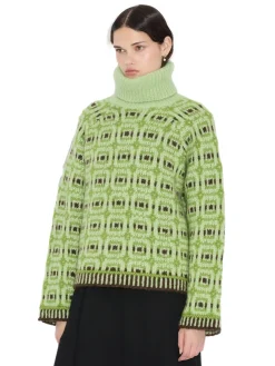 Holzweiler Norwegian Wool Turtleneck Genser Lysegrønn
