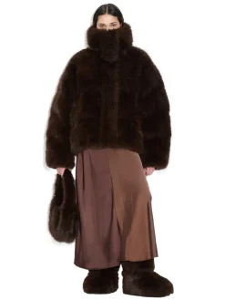 Holzweiler Steilia Fauxfur Down Jkt Jakke Brun