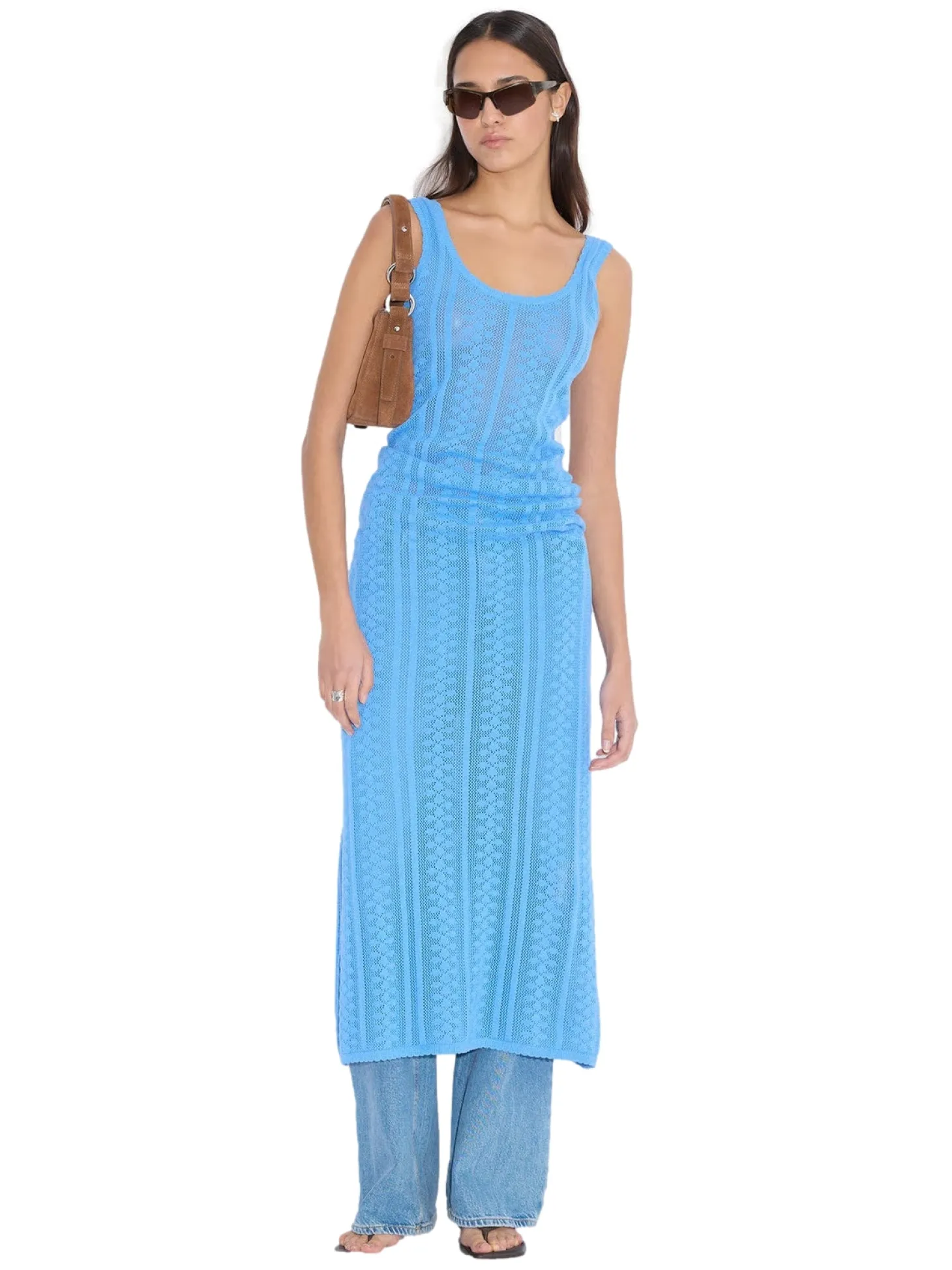 Holzweiler Tine Crochet Dress Kjole Blå