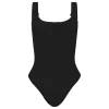 Hunza G Domino Swim Crinkle Badedrakt Sort