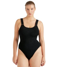 Hunza G Domino Swim Crinkle Badedrakt Sort