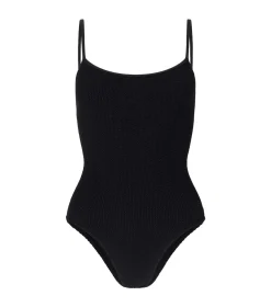 Hunza G Pamela Swim Crinkle Badedrakt Sort